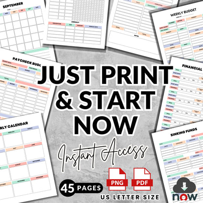 Rainbow Budget Planner Bundle