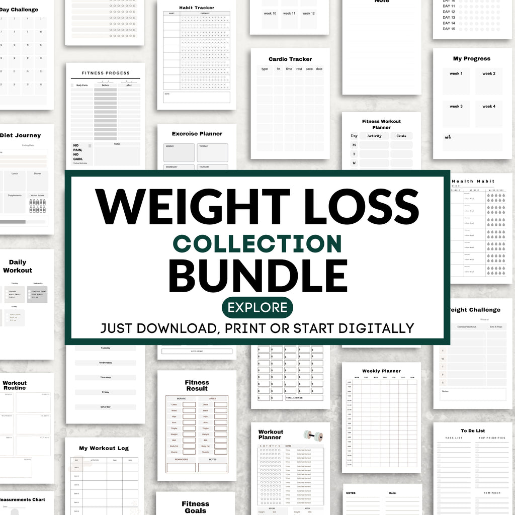 Weight Loss Planner Bundle