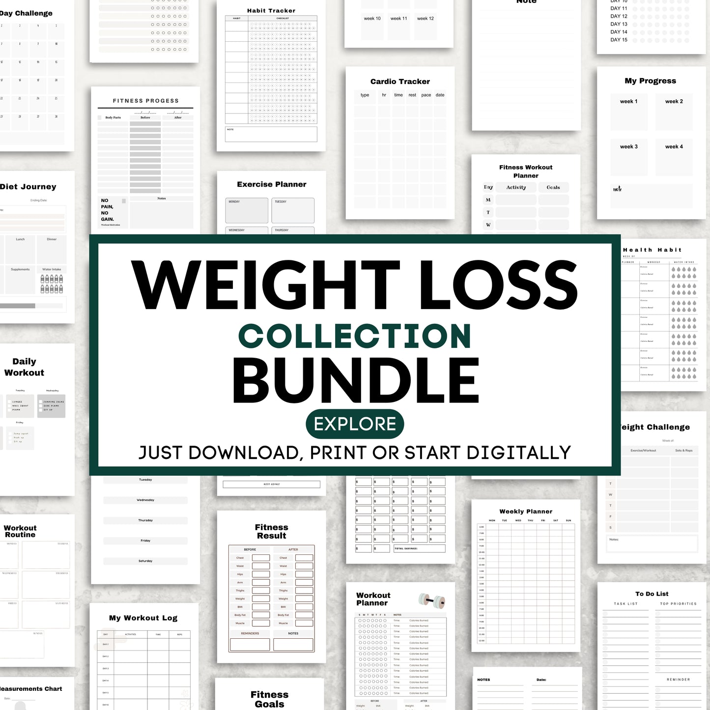Weight Loss Planner Bundle