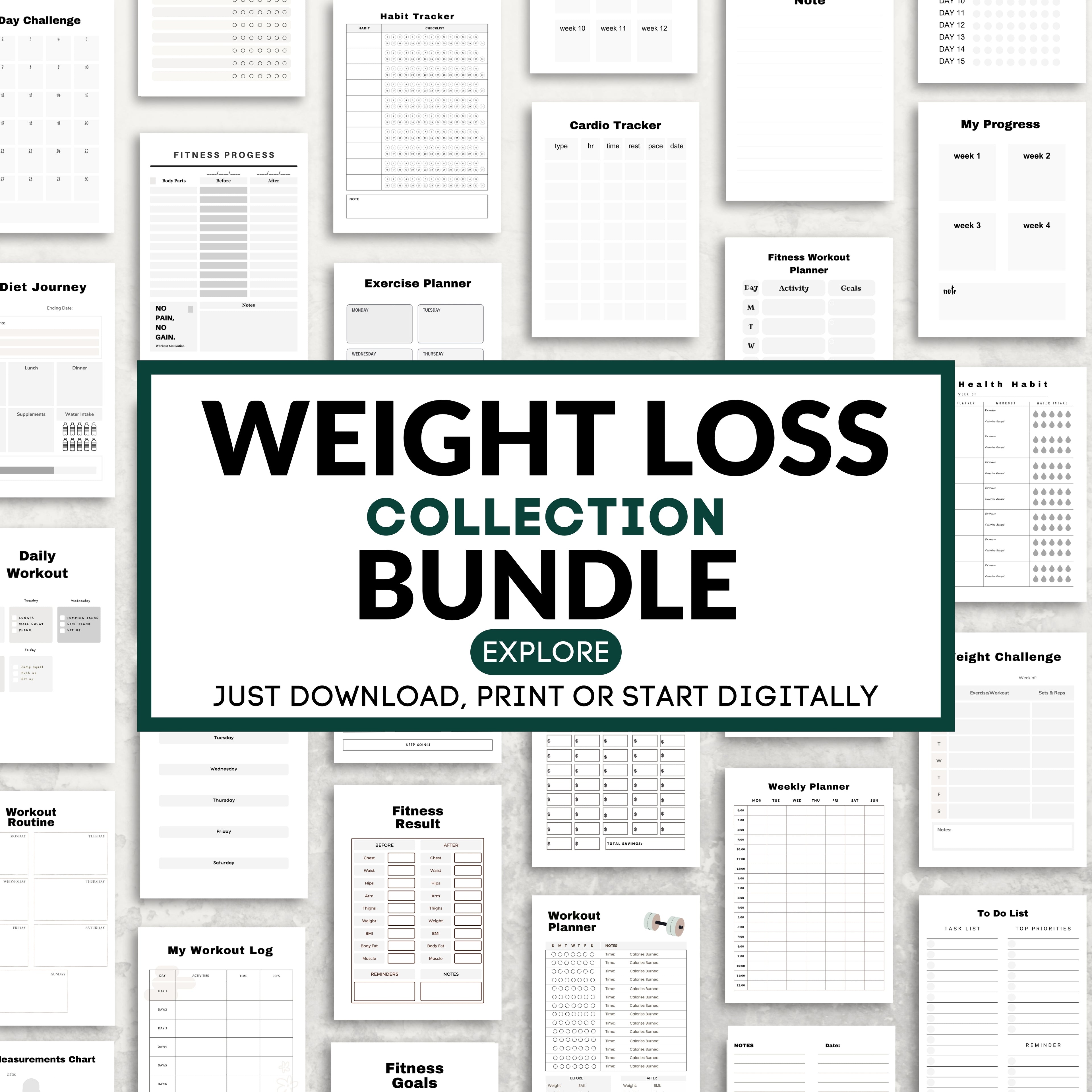 Weight Loss Planner Bundle