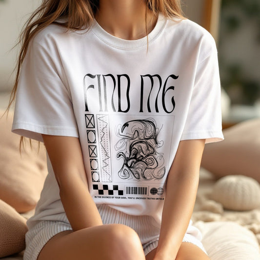 Find Me In Silence Of Your Soul - Gothic Mystical Self-Discovery Statement Artwork