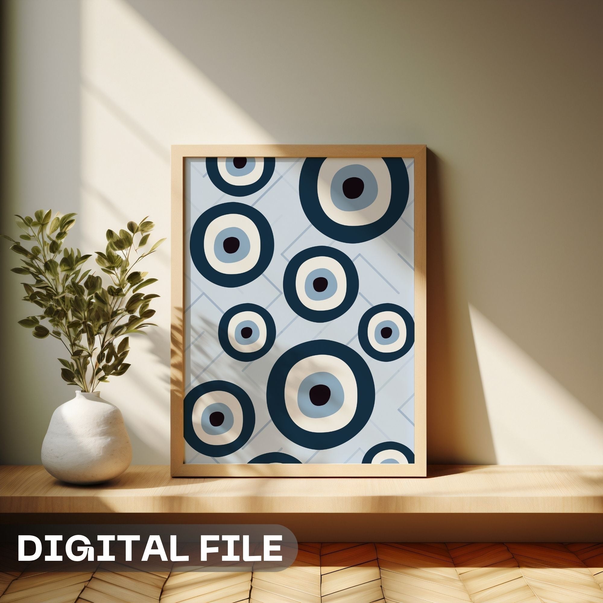 Evil Eye Protection - Mediterranean Talisman Pattern Wall Art