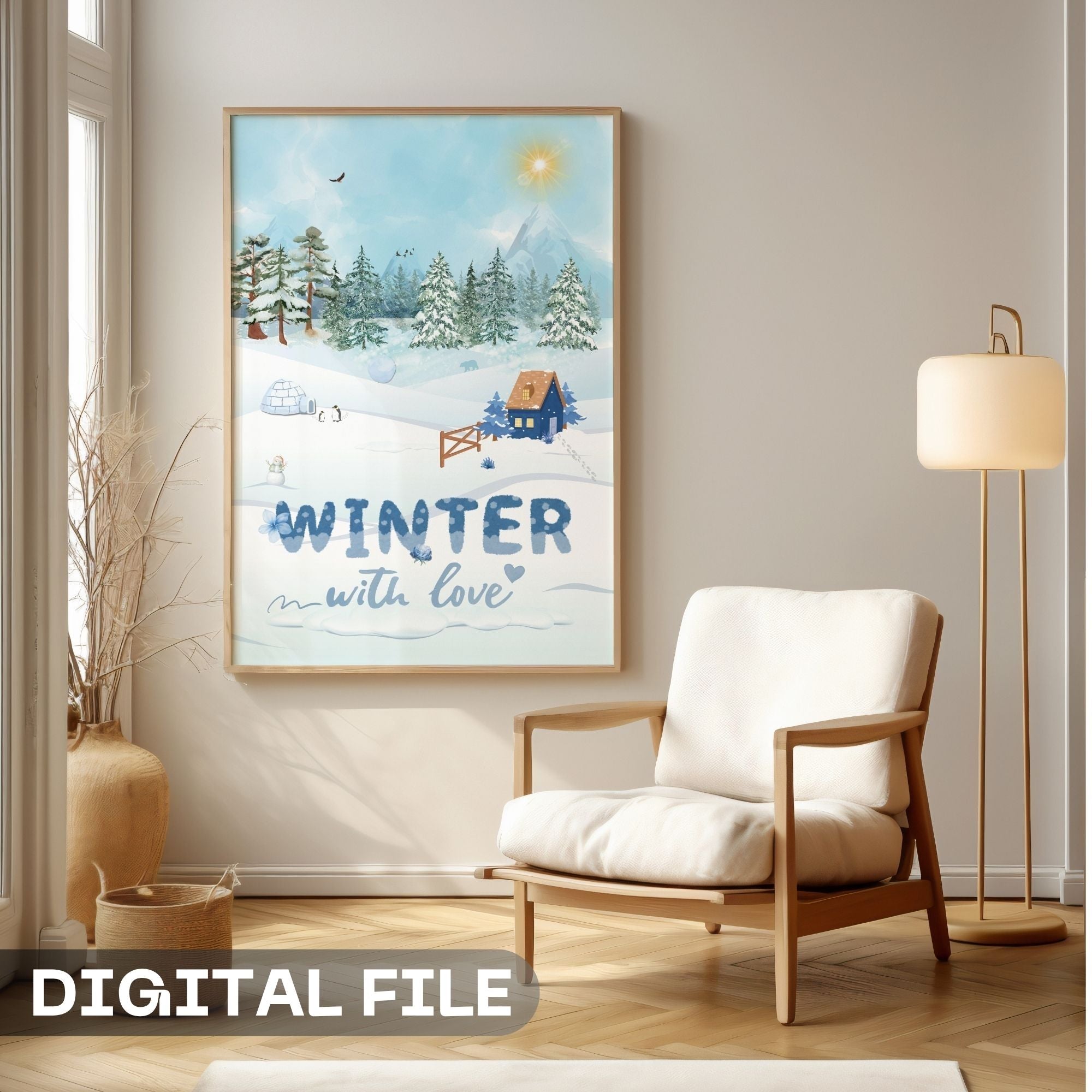 Winter With Love - Cozy Iced Time Landscape Wall Art