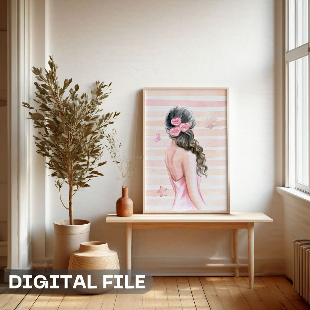 Graceful Elegance - Feminine Beauty & Flowers Wall Art