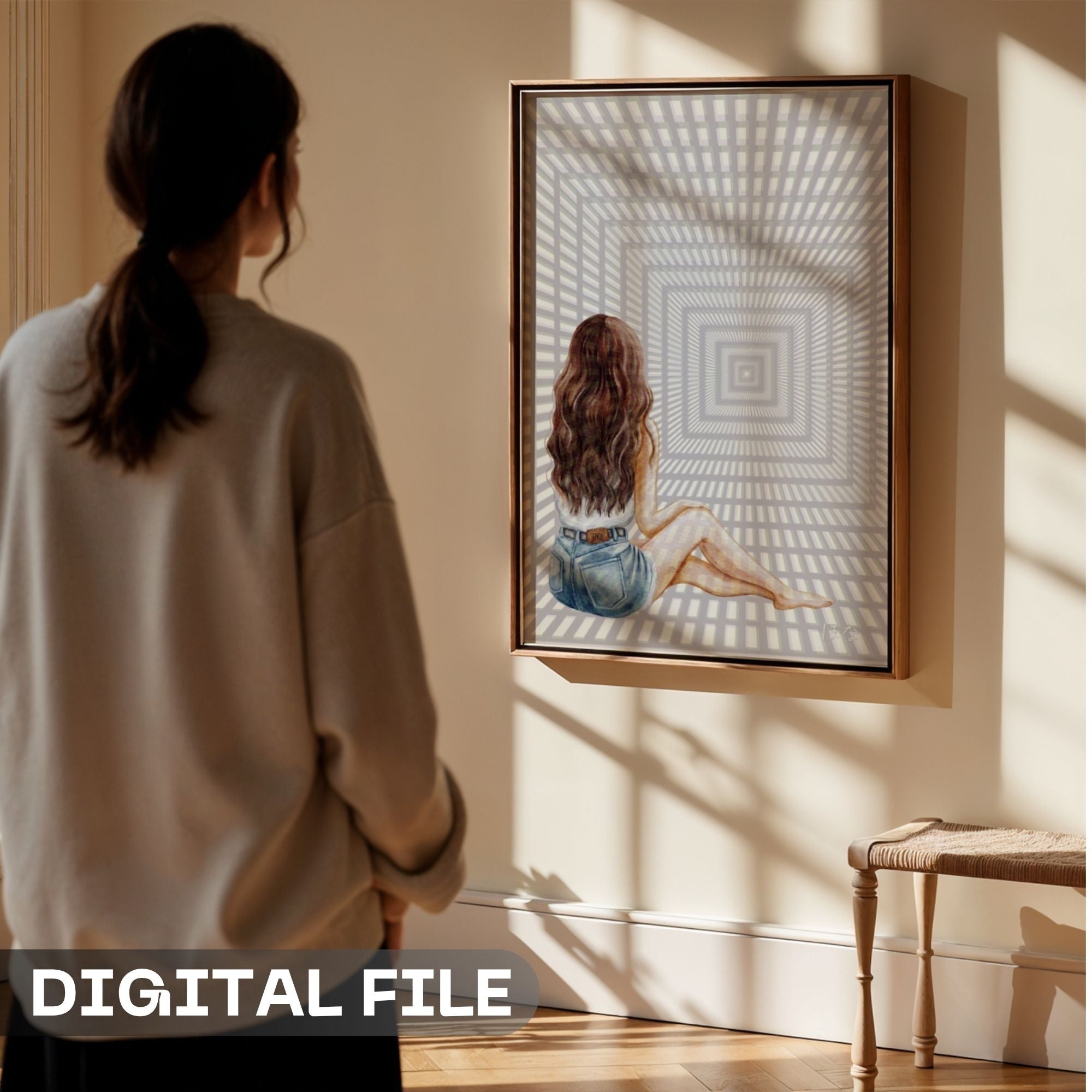 Infinite Perspective - Contemplative Woman Wall Art