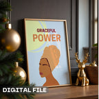 Graceful Power - African Woman Empowerment Wall Art