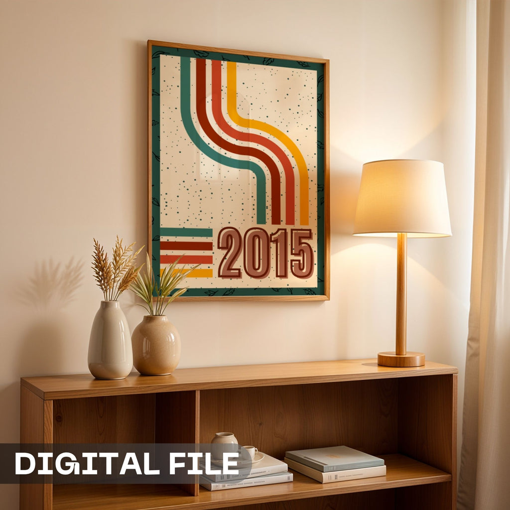 2015 Retro Wave Abstract Wall Art