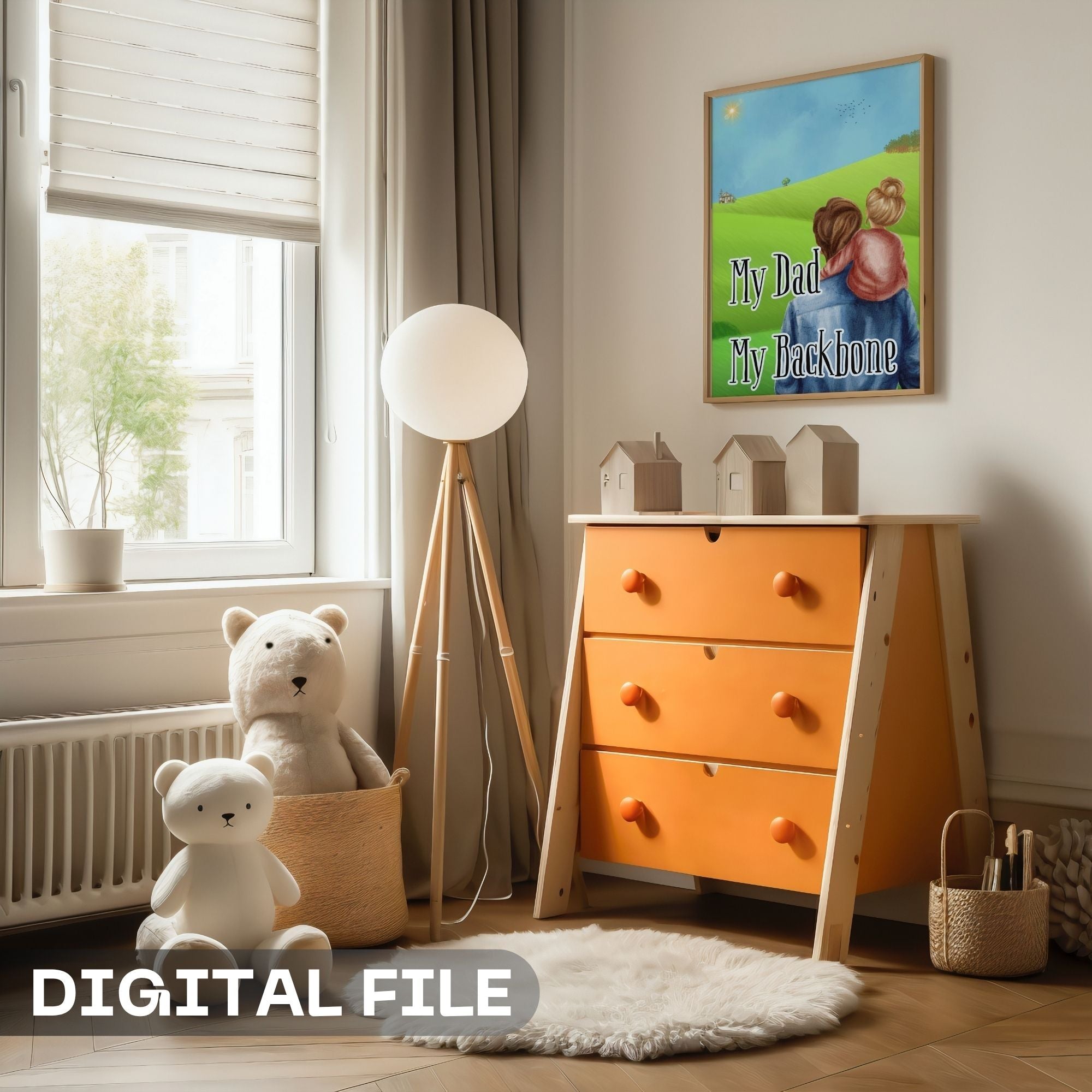 My Dad, My Backbone - Father-Daughter Bond Wall Art