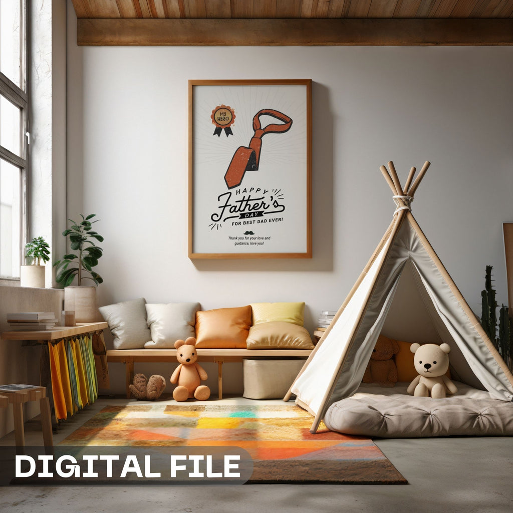 Happy Father's Day - Premium Wall Art for Best Dad Ever