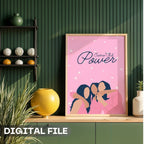 Sisters Club Power - Feminine Sisterhood Wall Art