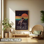 Time to Relax - Retro Astronaut Synthwave Wall Art