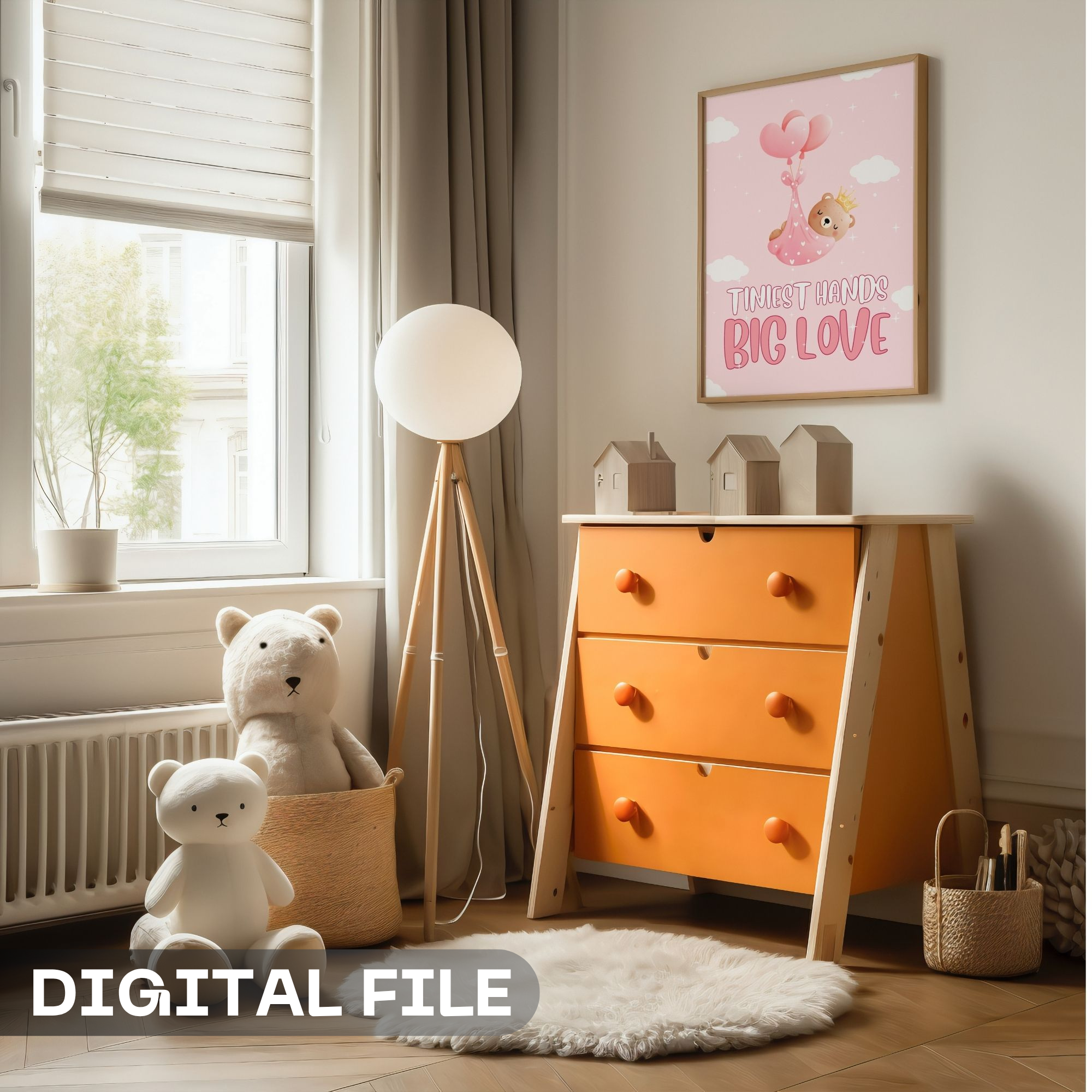 Tiniest Hands, Biggest Love - Nursery Baby Wall Art