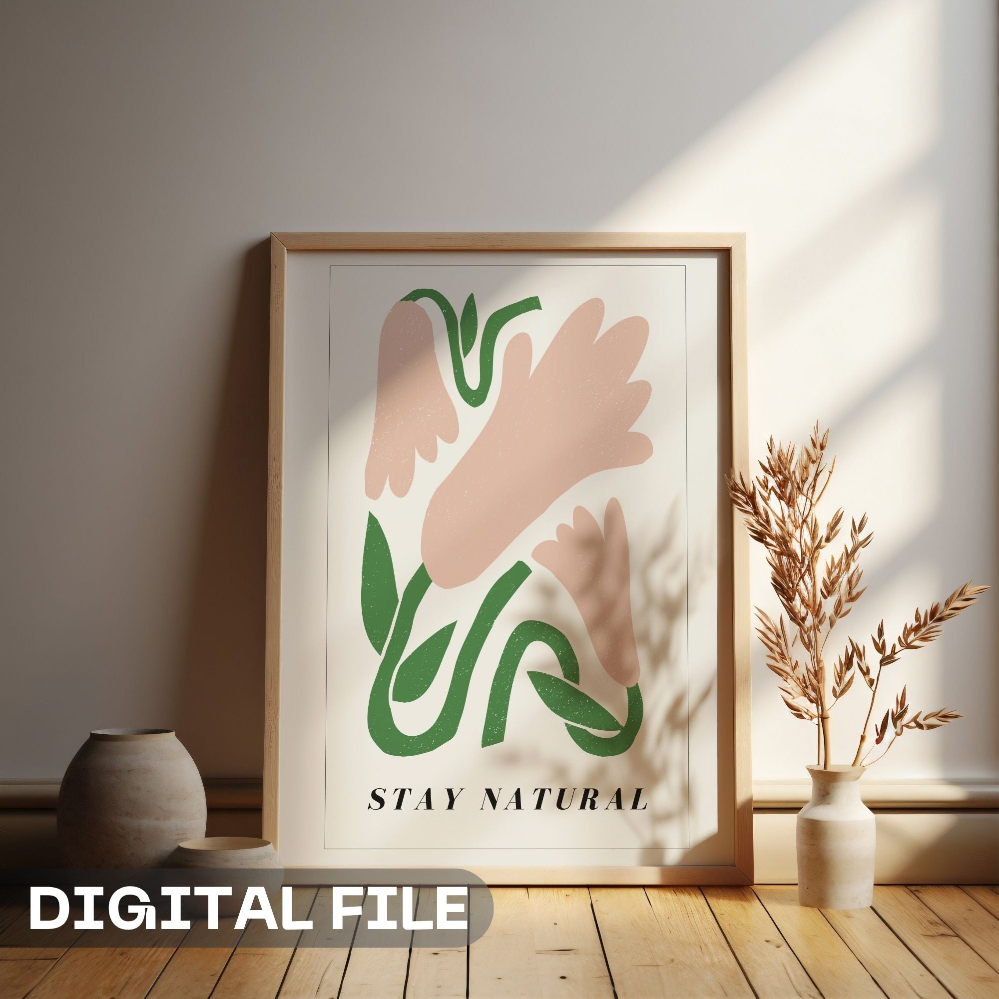 Stay Natural - Abstract Botanical Harmony Wall Art