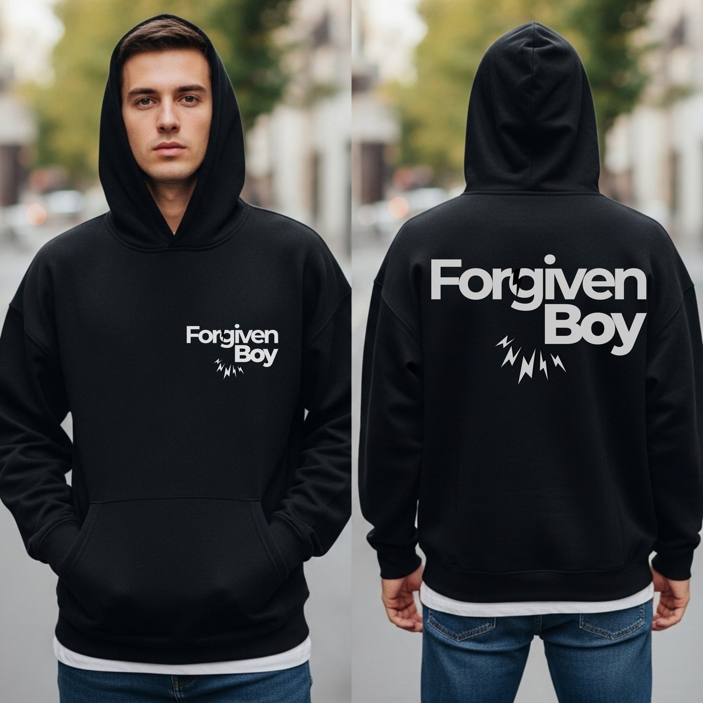 Forgiven Boy - Faith-Based Redemption Statement Artwork