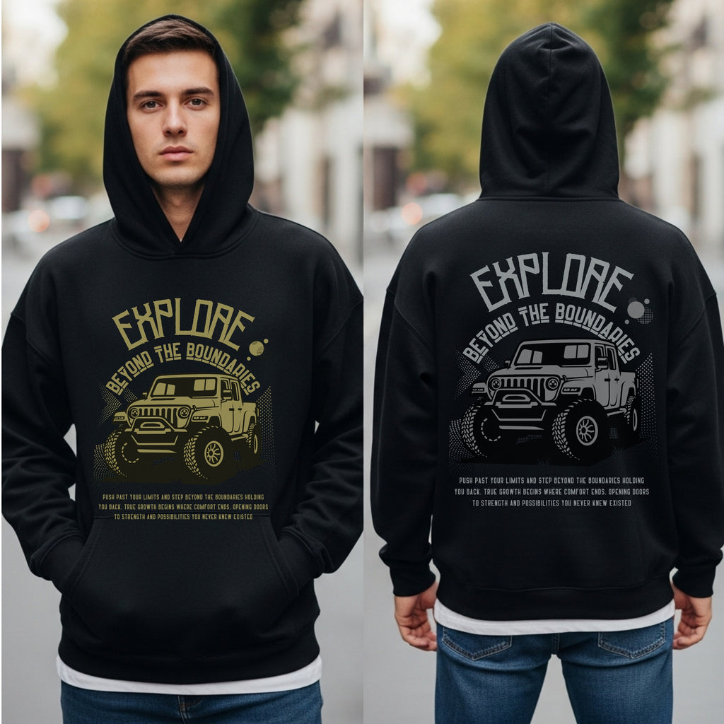 Explore Beyond The Boundaries - Off-Road Adventure Motivational Statement Artwork