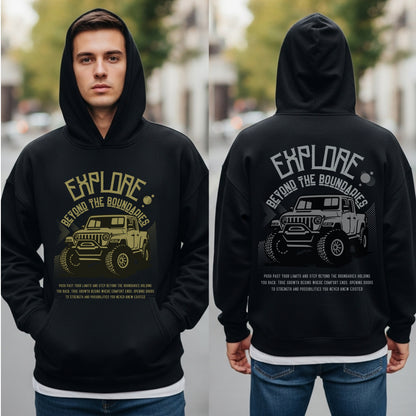 Explore Beyond The Boundaries - Off-Road Adventure Motivational Statement Artwork