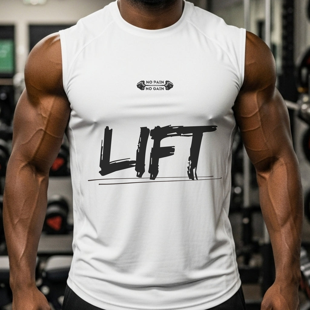 No Pain No Gain Fitness Motivation Statement Artwork