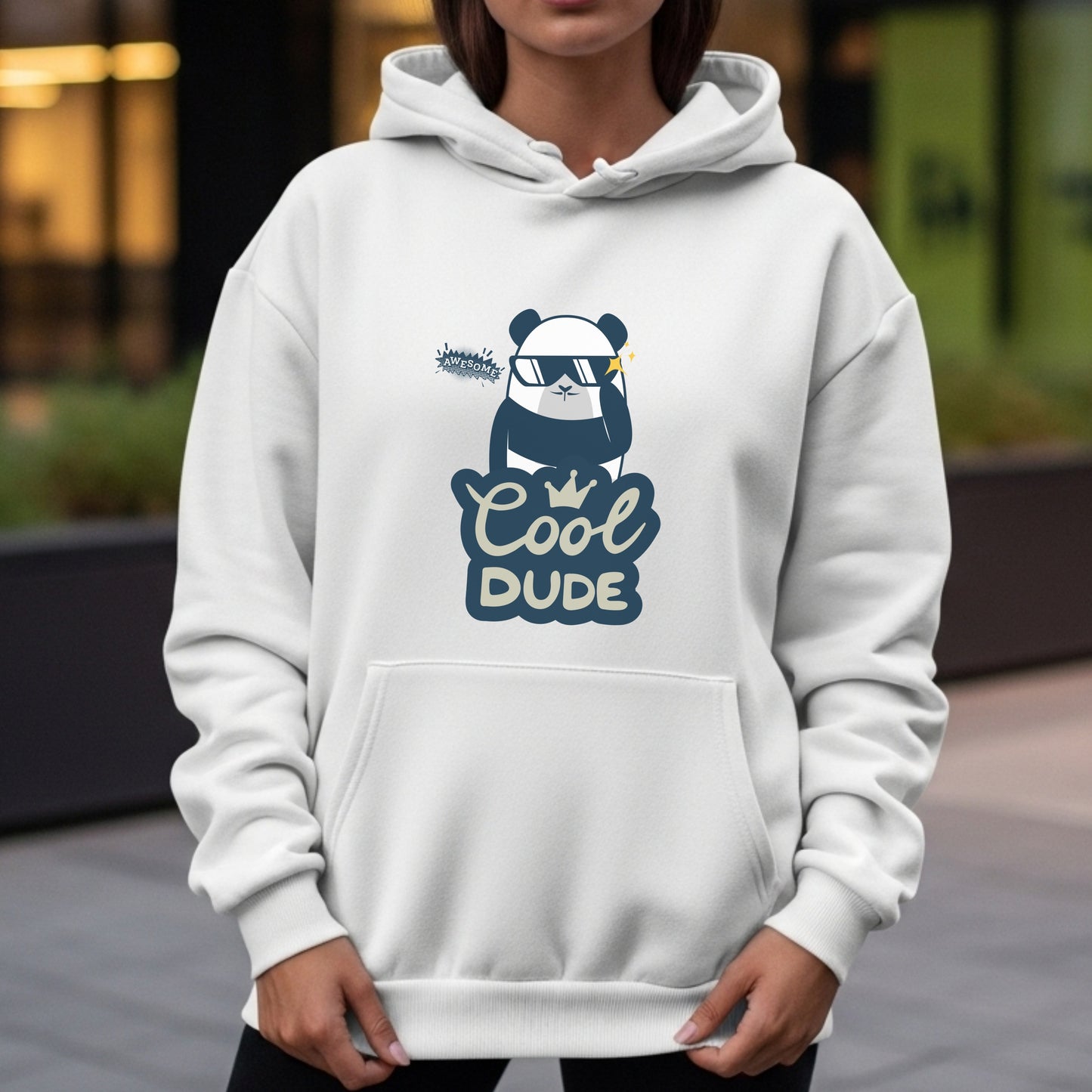 Cool Dude Awesome - Minimalist Cartoon Character Confidence Swagger Statement Artwork