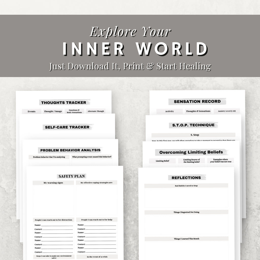 Mental Health Planner & Journal Bundle