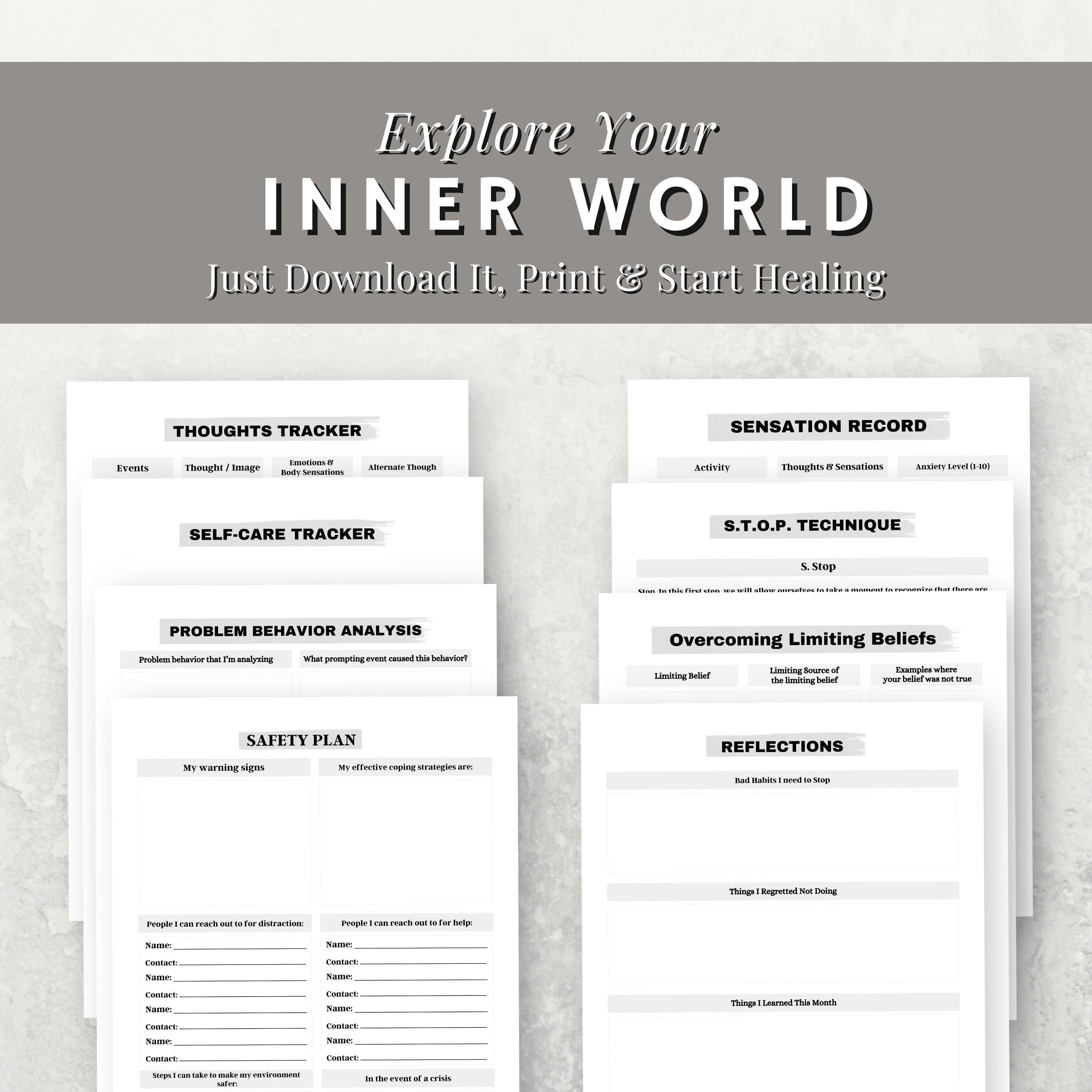 Mental Health Planner & Journal Bundle