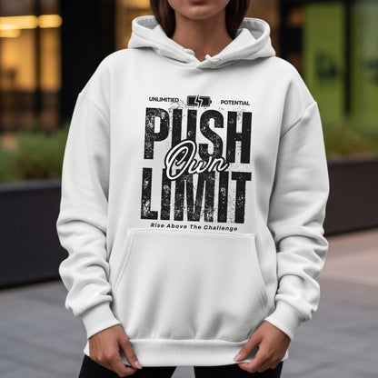 Push Own Limit - Urban Grunge Motivational Self-Challenge Empowerment Statement Artwork