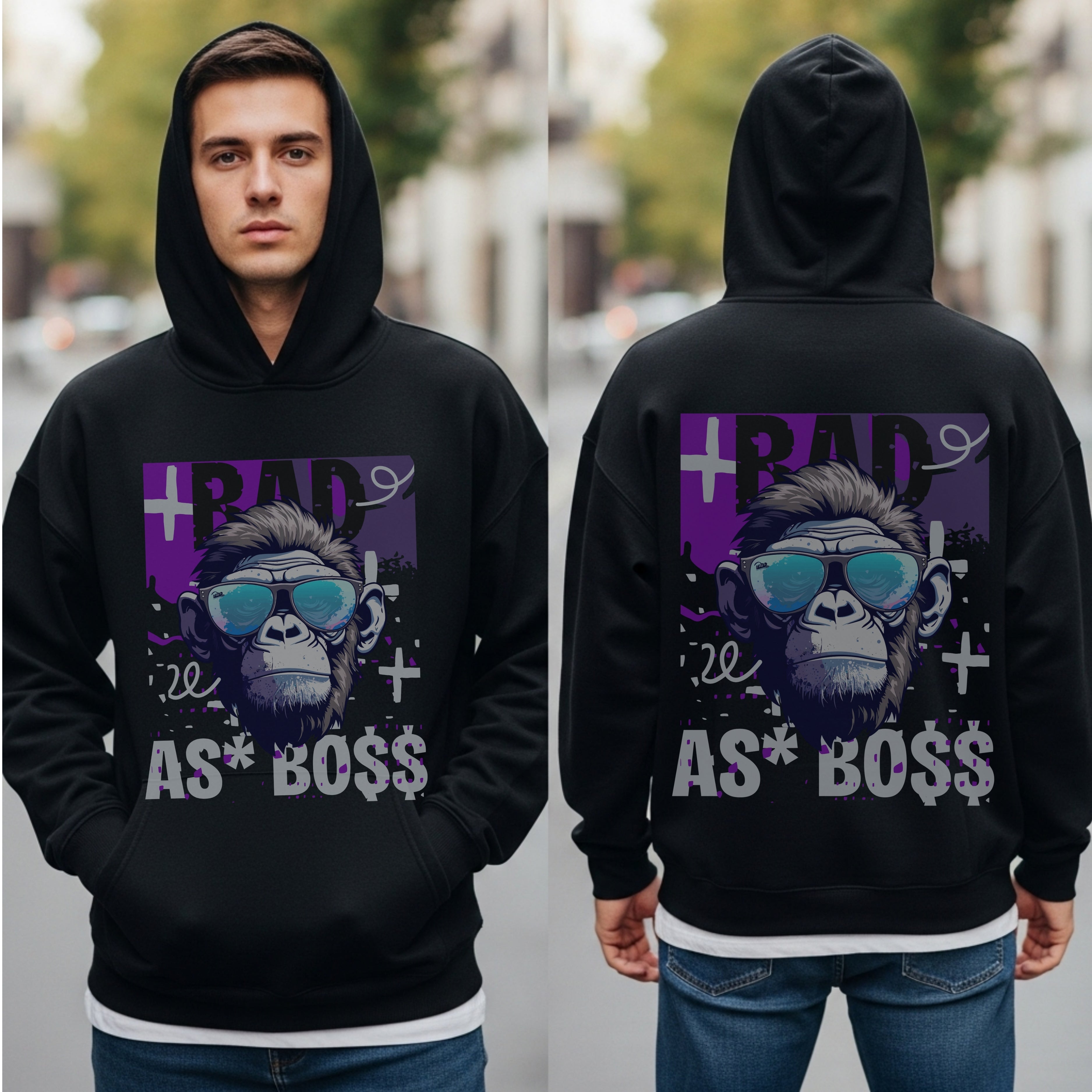 Bad As Boss - Graffiti Monkey Urban Street Statement Artwork