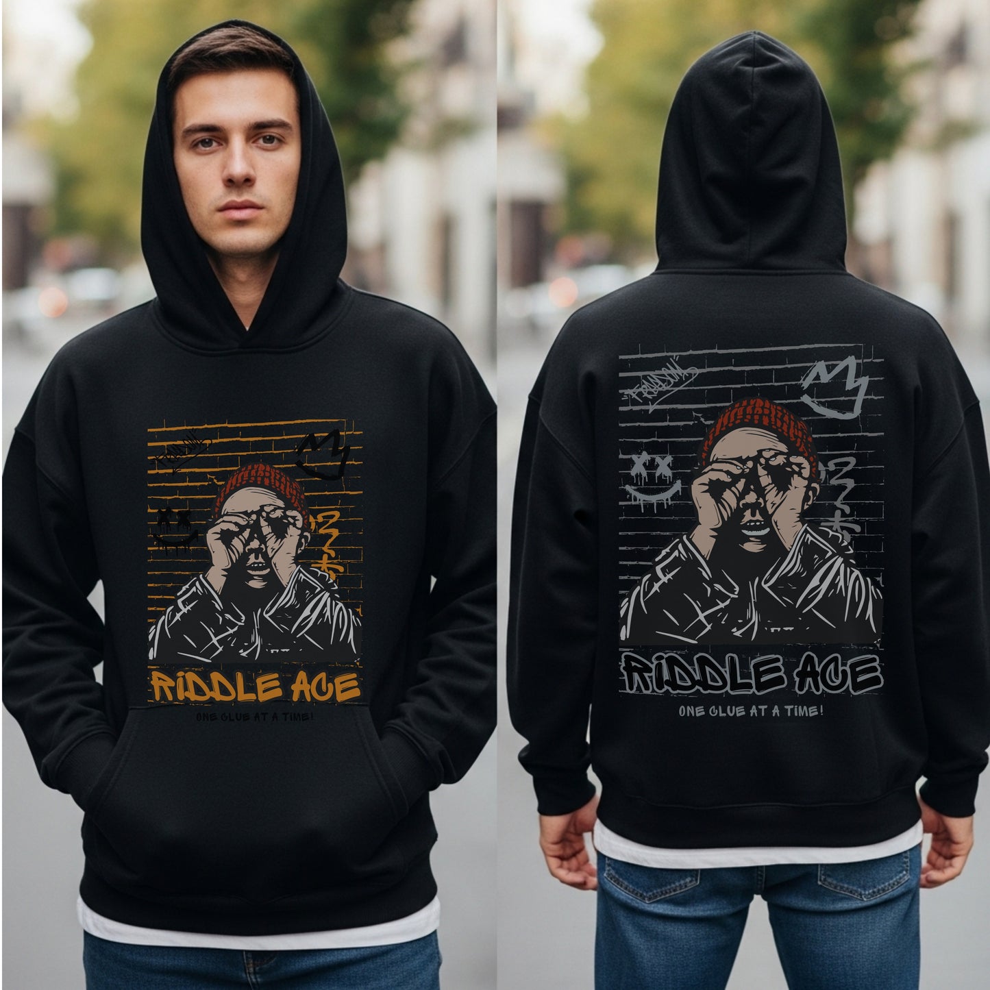 Riddle Age One Clue At A Time - Urban Graffiti Street Art Statement Artwork