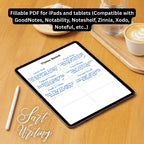 Vision Board Template Paper Sheet