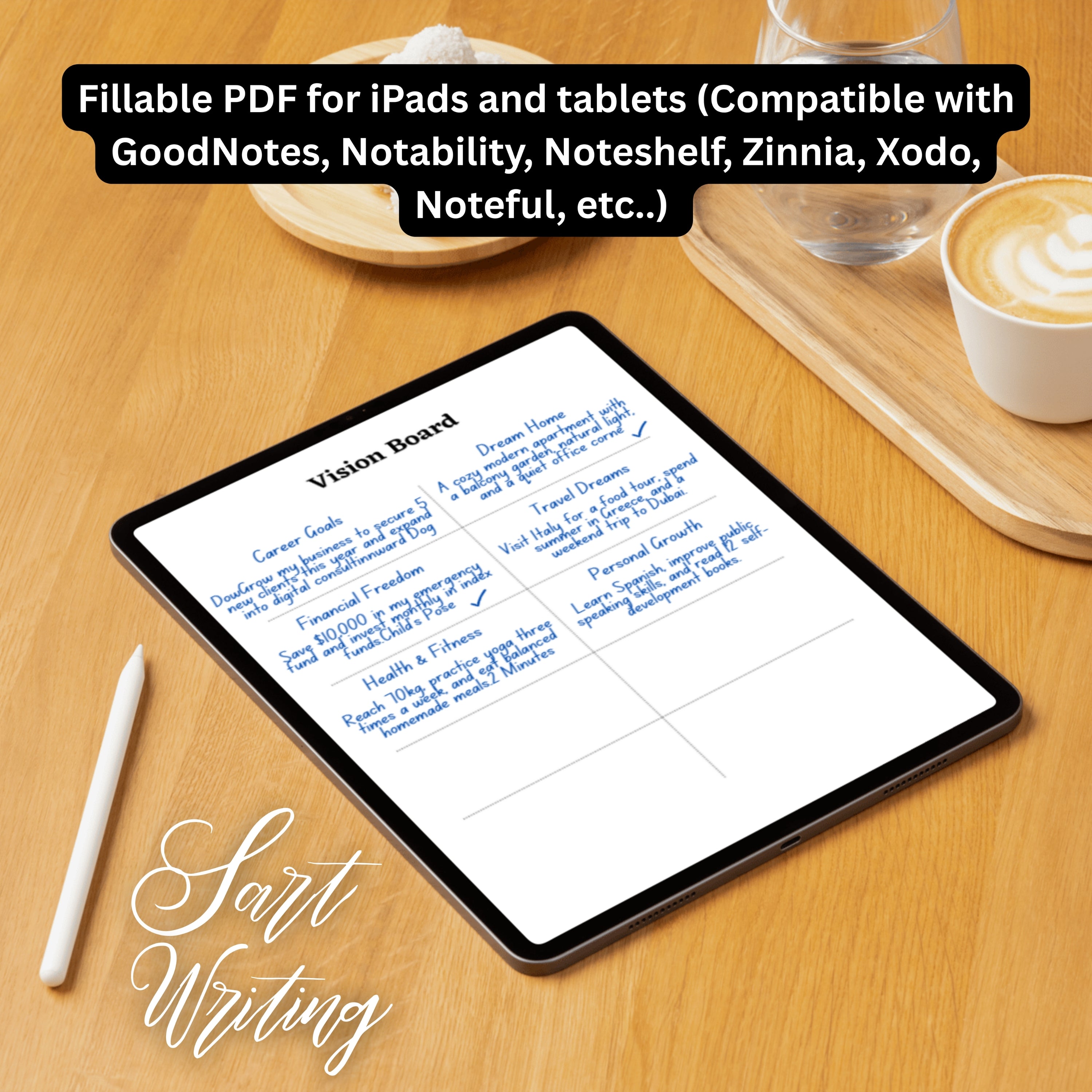 Vision Board Template Paper Sheet