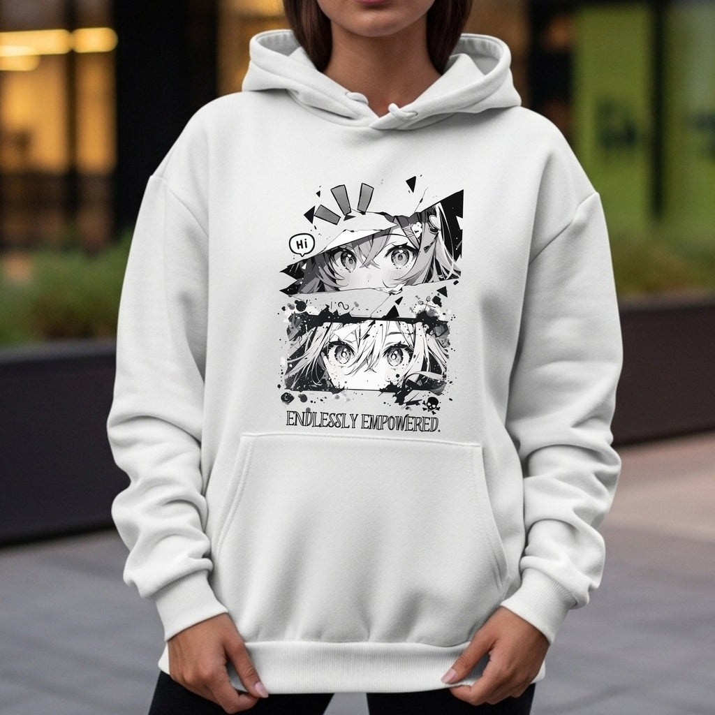 Endlessly Empowered - Anime Girl Duo Splatter Art Manga Strength Statement Artwork