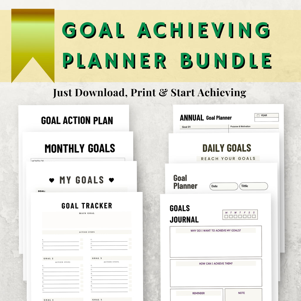 Goal Achieving Planner Bundle