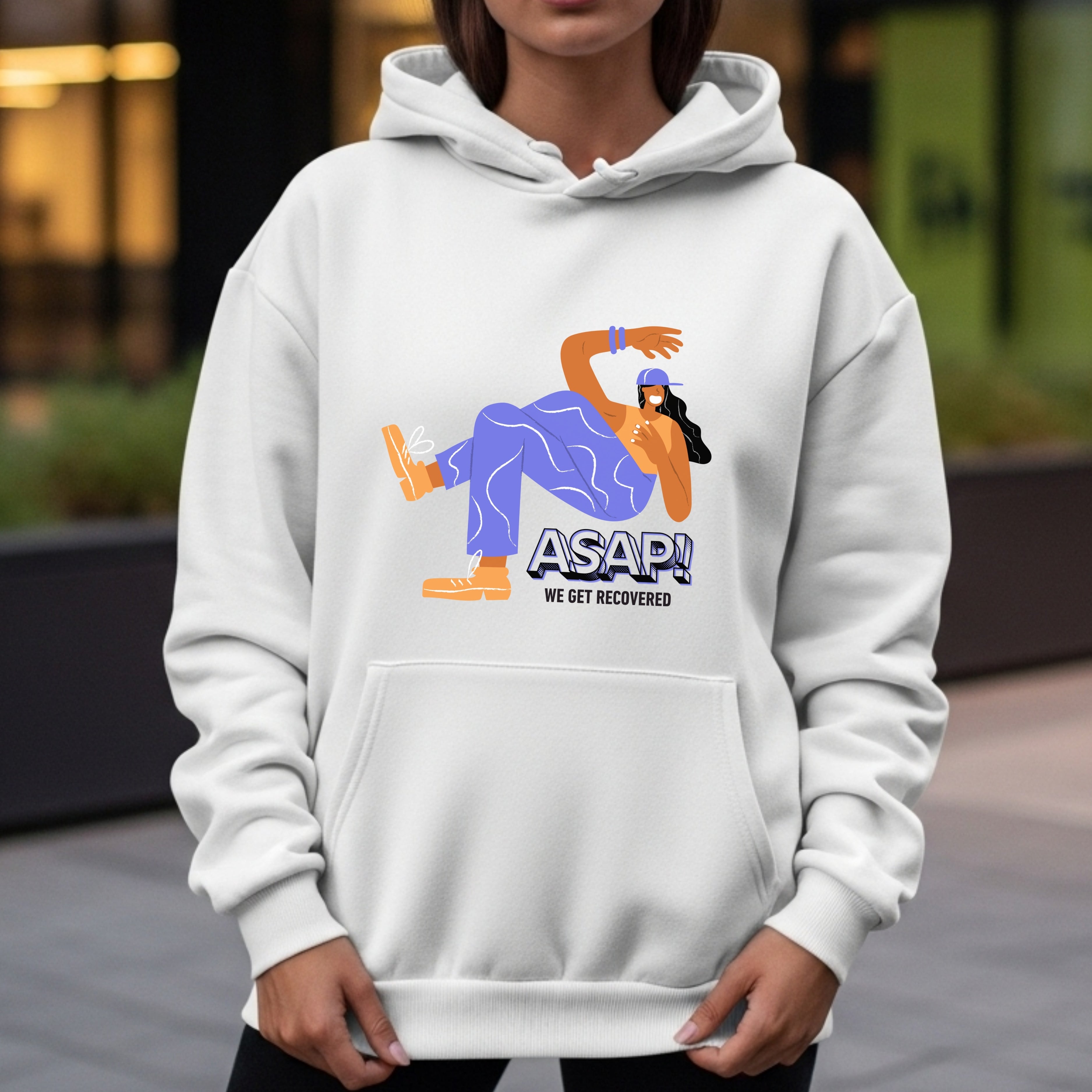 ASAP We Get Recovered - Illustrated Woman Dancing Workout Fitness Motivation Artwork