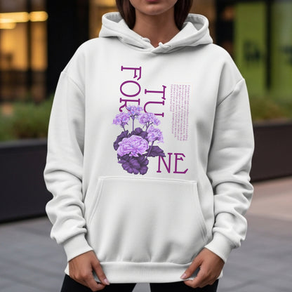 Fortune - Floral Botanical Typography Elegant Contemporary Statement Artwork