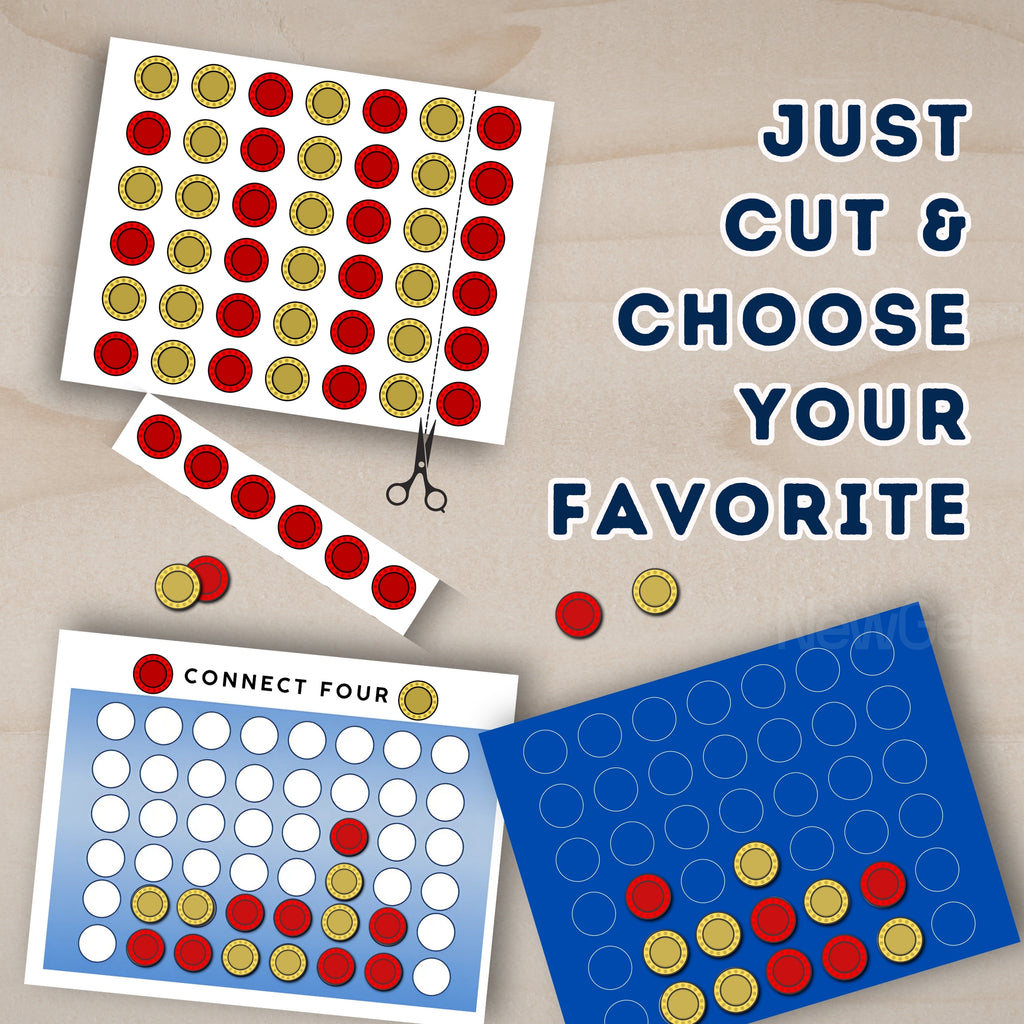 Connect Four Paper Style Game Pack