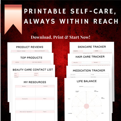 Self Care Planner Bundle For Her