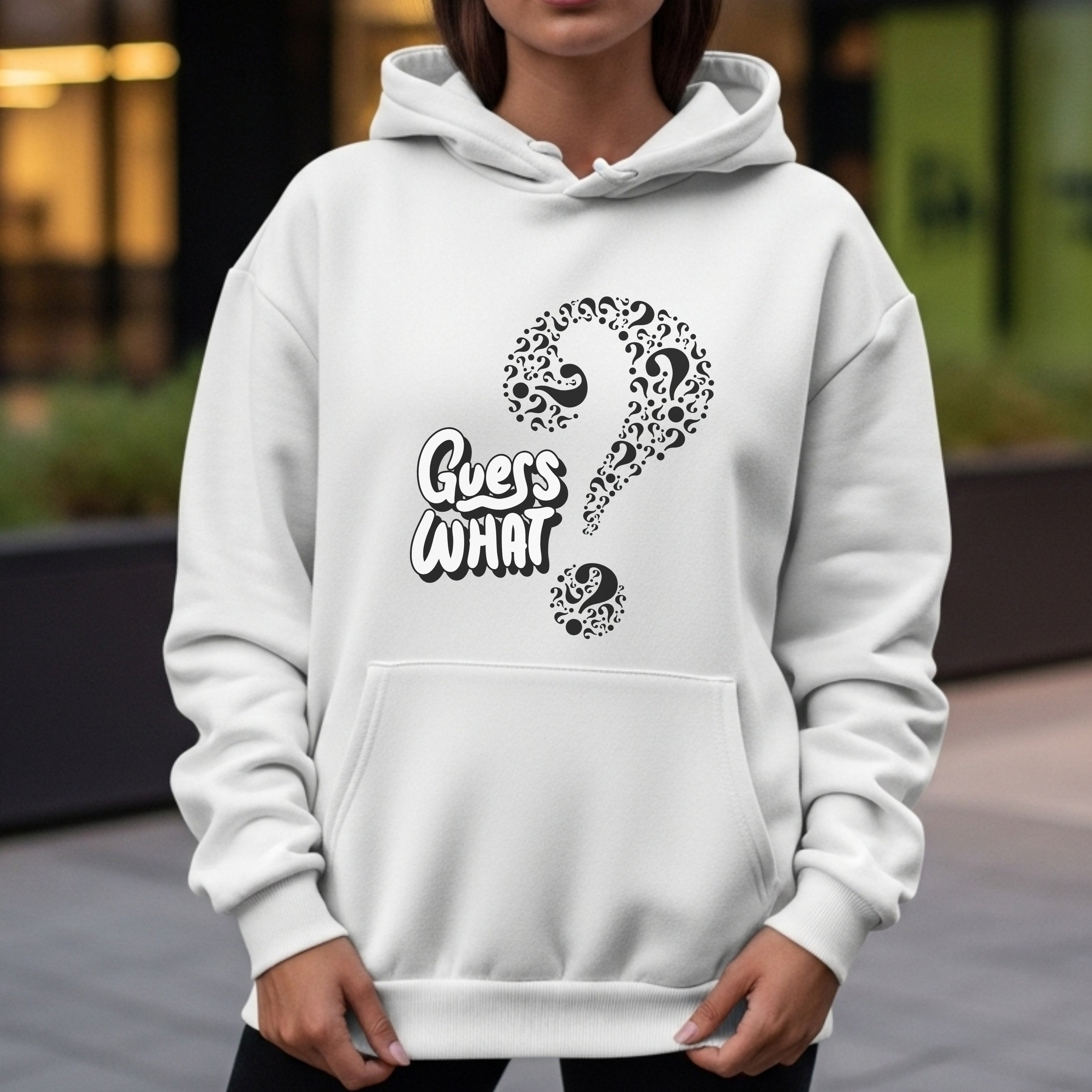 Guess What - Question Mark Mystery Intrigue Conversation Starter Statement Artwork