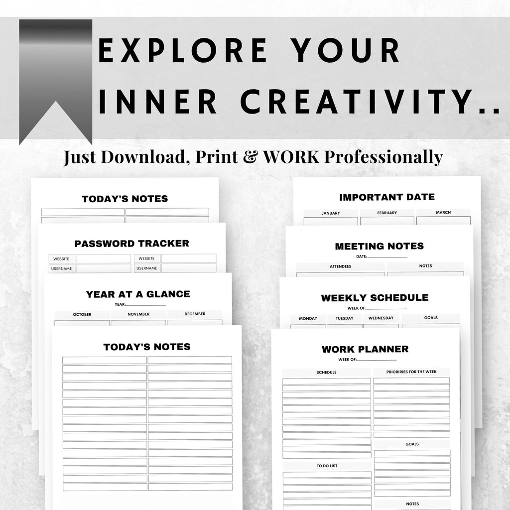 Work From Home Planner Bundle
