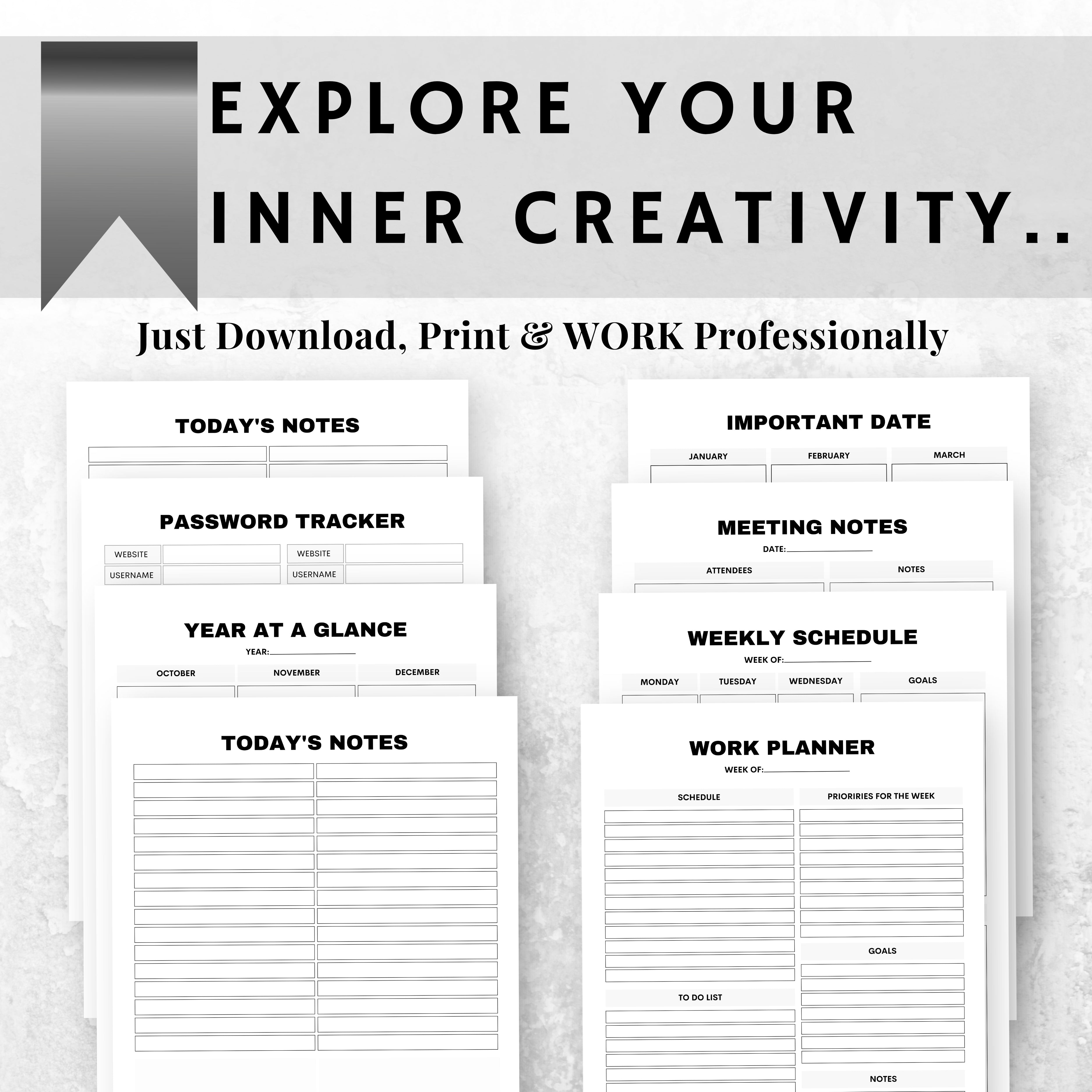 Work From Home Planner Bundle