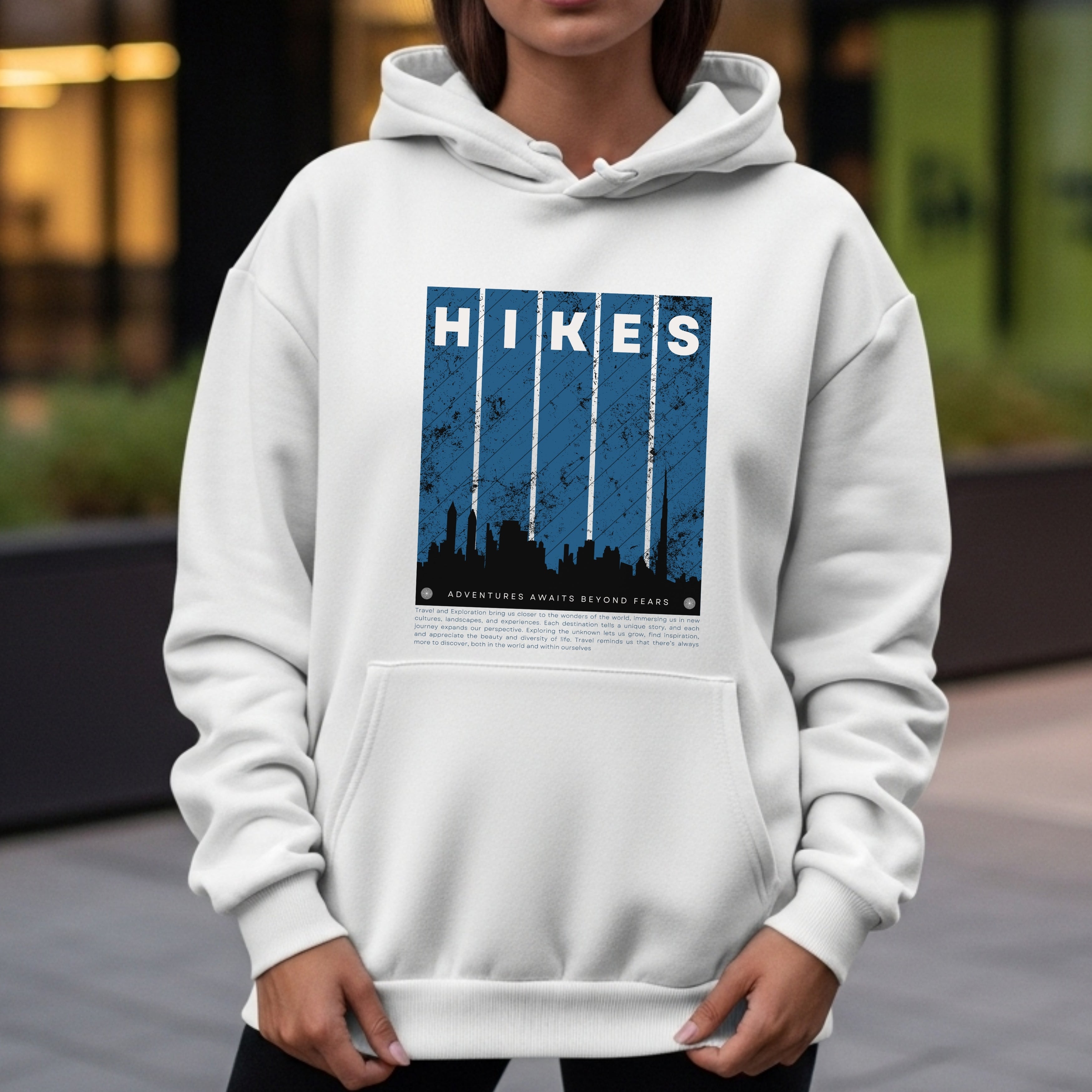 Hikes Adventures Awaits Beyond Fears - Outdoor Exploration Travel Statement Artwork