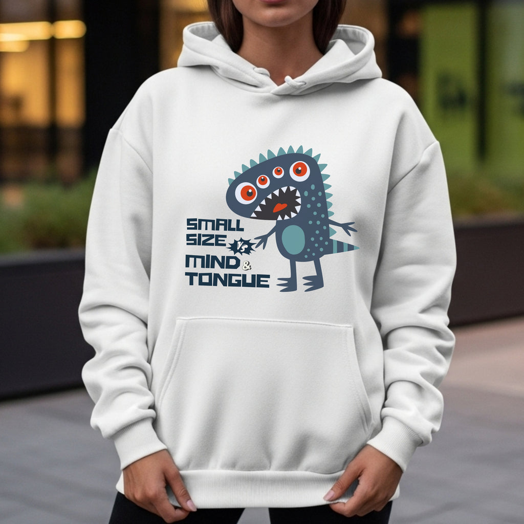 Small Size Mind Tongue - Funny Monster Humor Witty Comeback Statement Artwork
