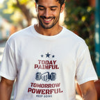 Today Painful Tomorrow Powerful - Motivational Fitness Training Statement Artwork