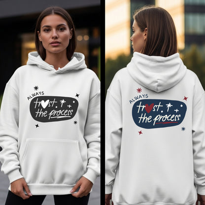 Always Trust The Process - Retro Orange Motivational Growth Mindset Statement Artwork