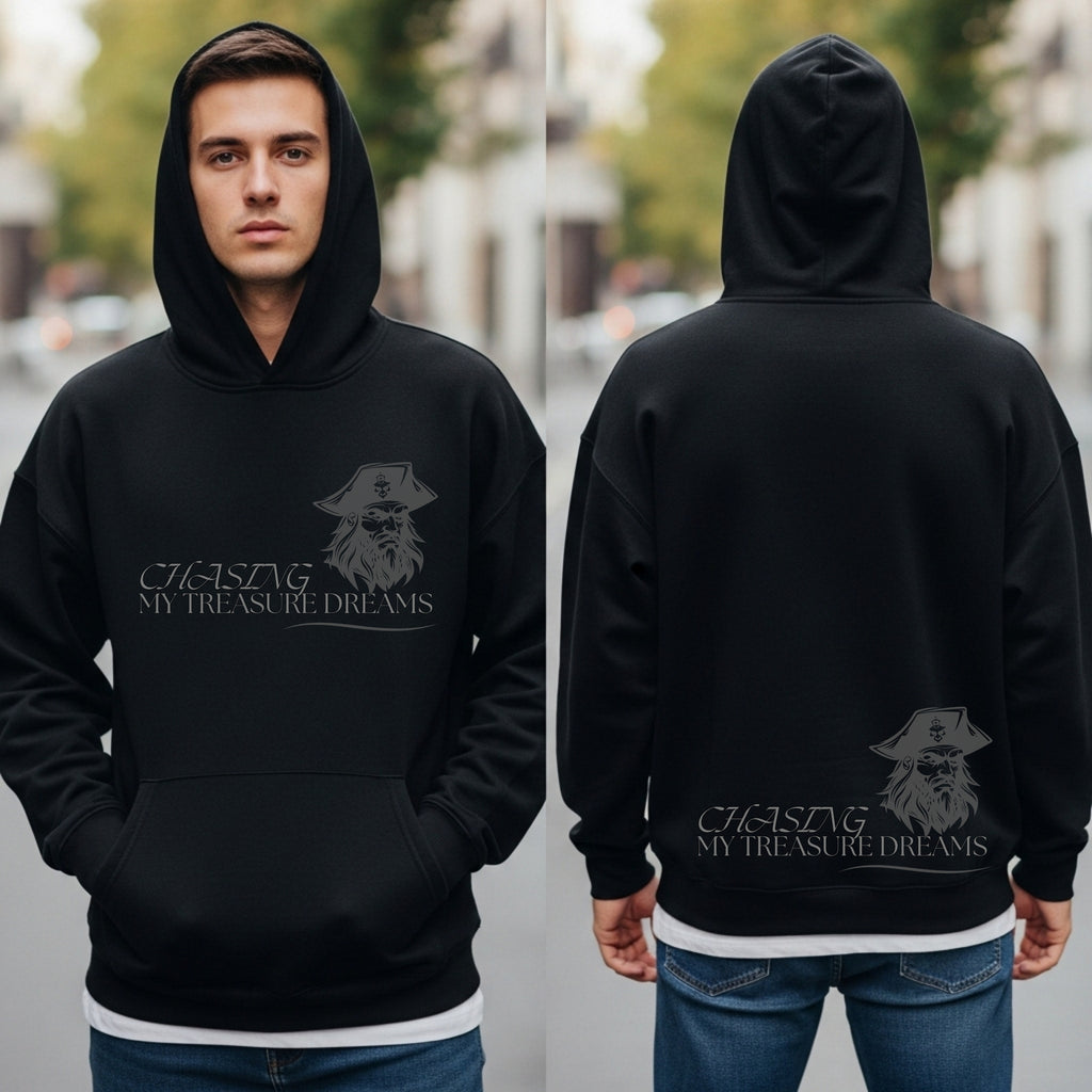 Chasing My Treasure Dreams - Pirate Motivational Statement Artwork