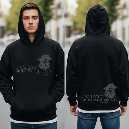 Chasing My Treasure Dreams - Pirate Motivational Statement Artwork