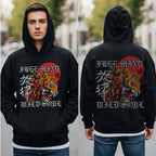 Free Mind Wild Soul - Japanese Tiger Floral Statement Artwork