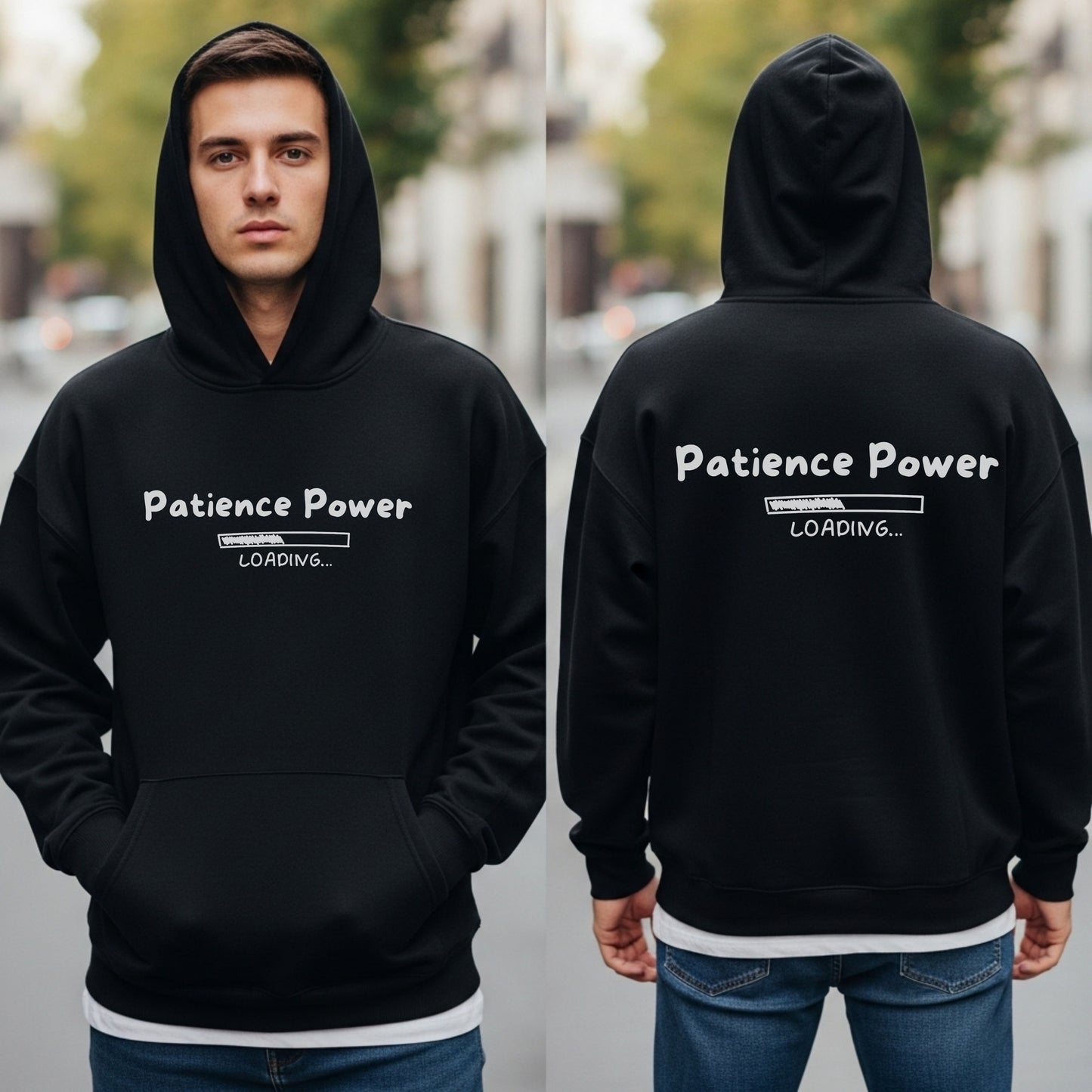 Patience Power Loading - Funny Motivational Progress Bar Artwork