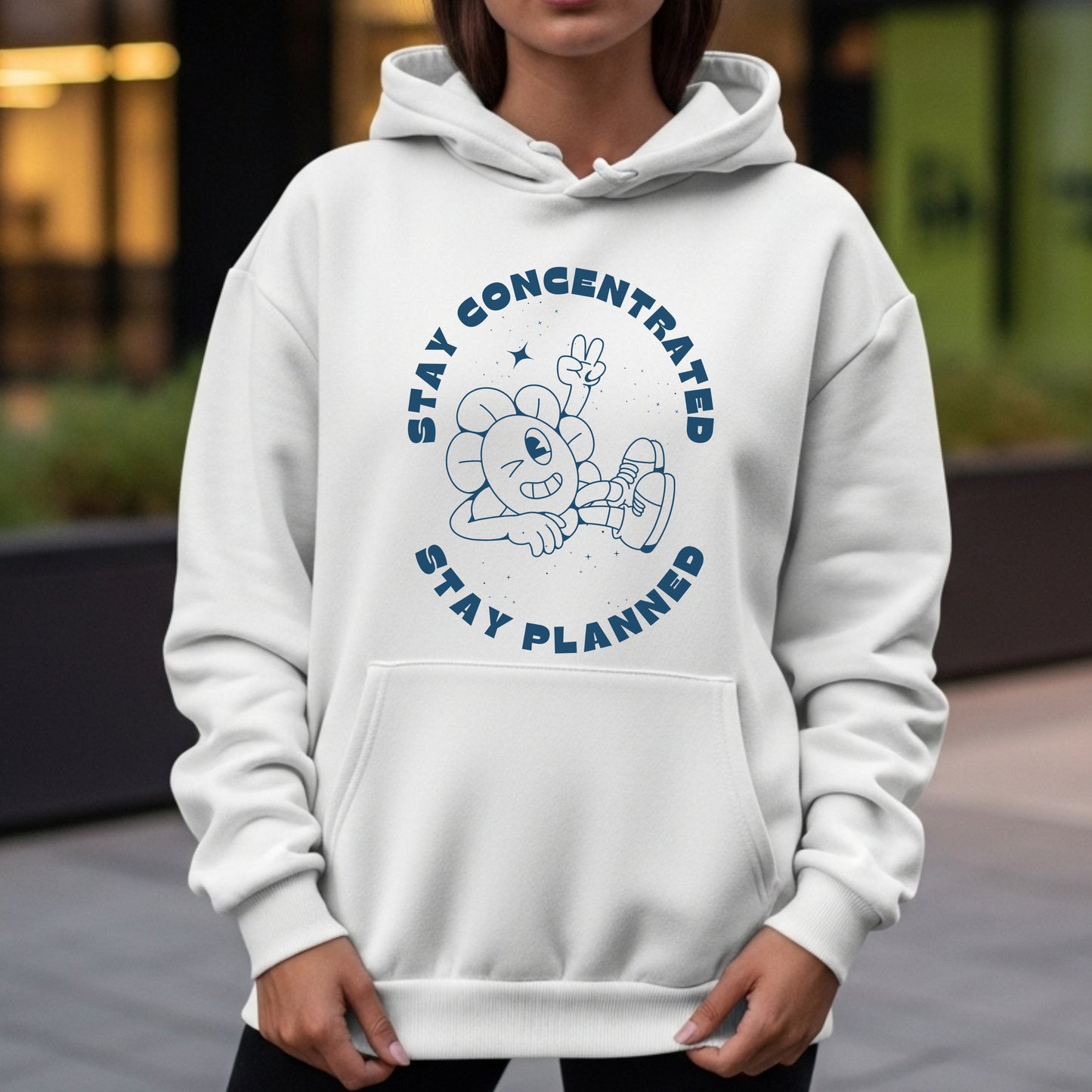 Stay Concentrated Stay Planned - Cartoon Focus Productivity Organization Statement Artwork