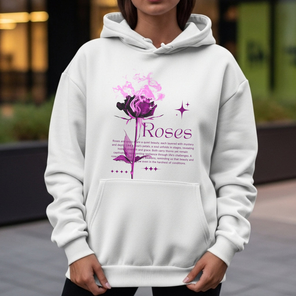 Roses Quiet Beauty - Burning Rose Soul Metaphor Philosophical Statement Artwork