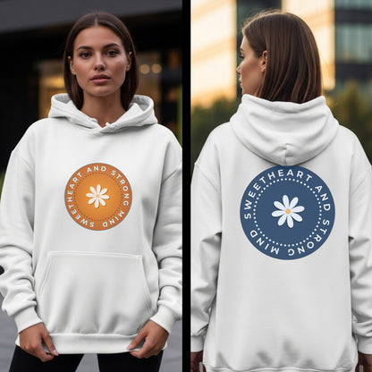 Sweetheart And Strong - Soft Daisy Flower Circle Empowered Femininity Statement Artwork