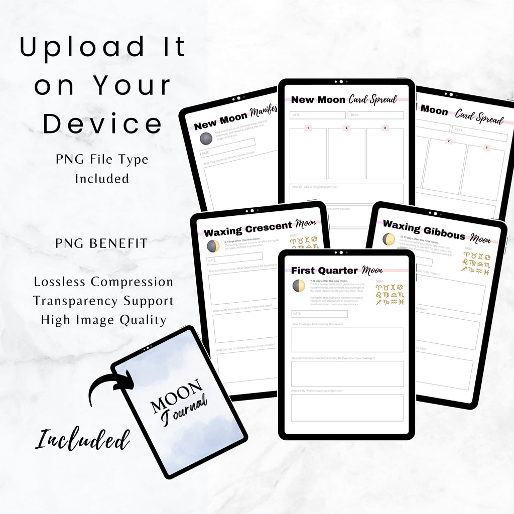 Moon Planner & Journal Sheets